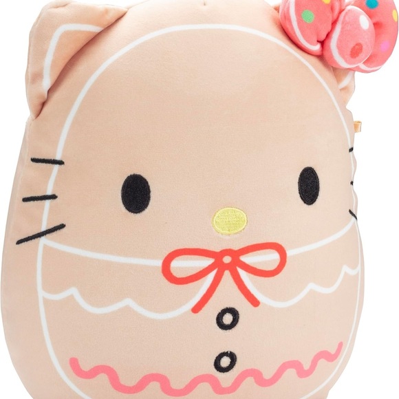 🎄🩷NWT SQUISHMALLOWS 8” HELLO KITTY GINGERBREAD OFFICIAL CHRISTMAS PLUSH - Picture 4 of 12